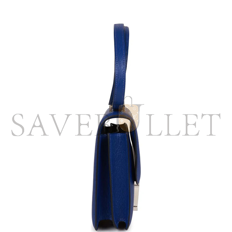 H**me5 constance 18 bleu electric chevre palladium hardware (19*15*4cm)